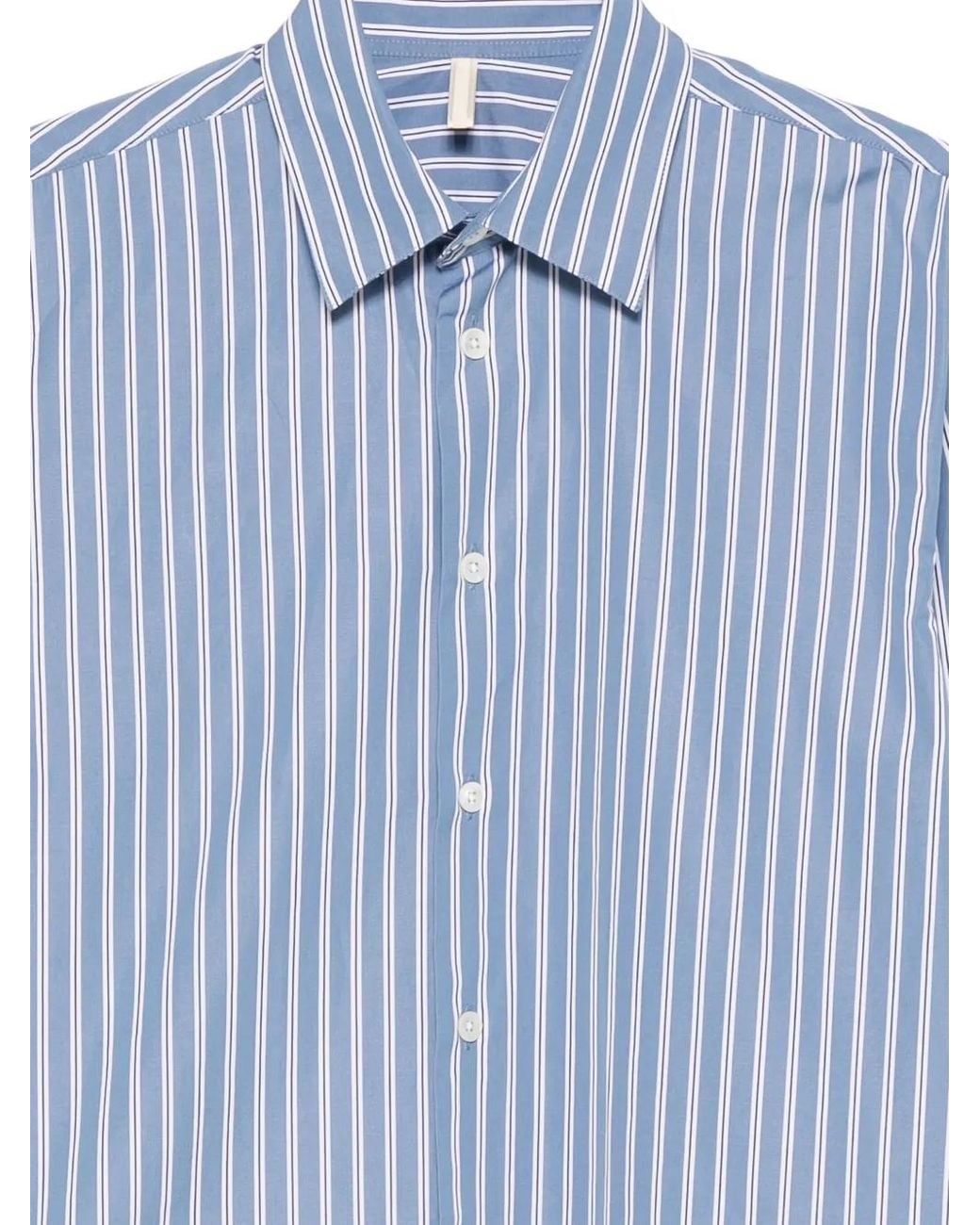 sunflower Blue Striped Buttoned Shirt for men