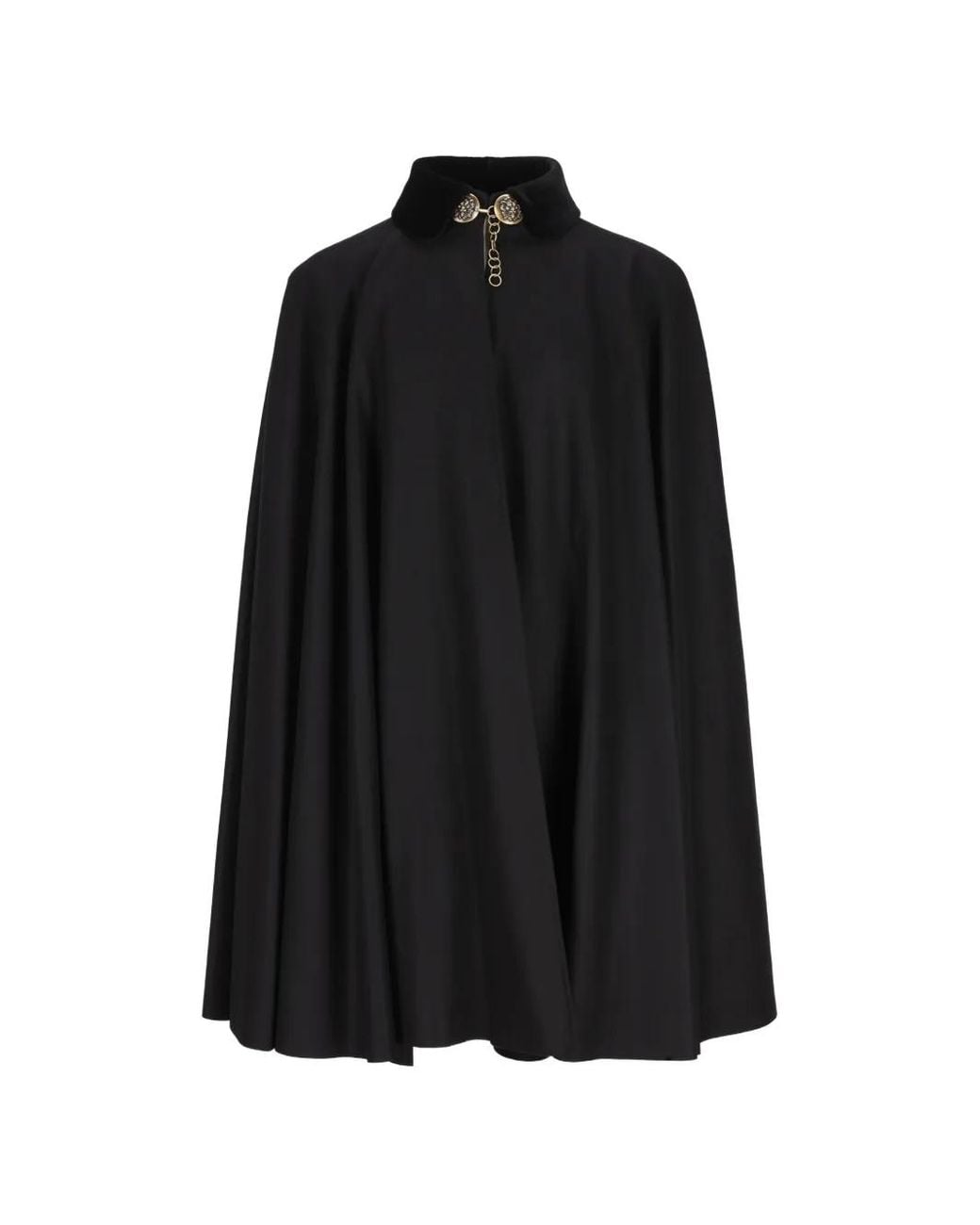 Il tabarro Black Damasco Panno Toggle-Fastening Cape
