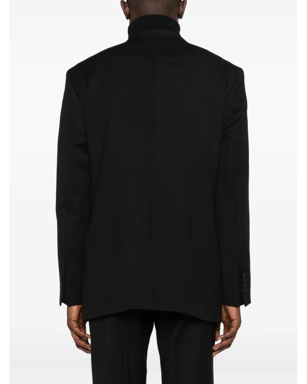 sunflower Black Single-Breasted Notched-Lapel Jacket for men