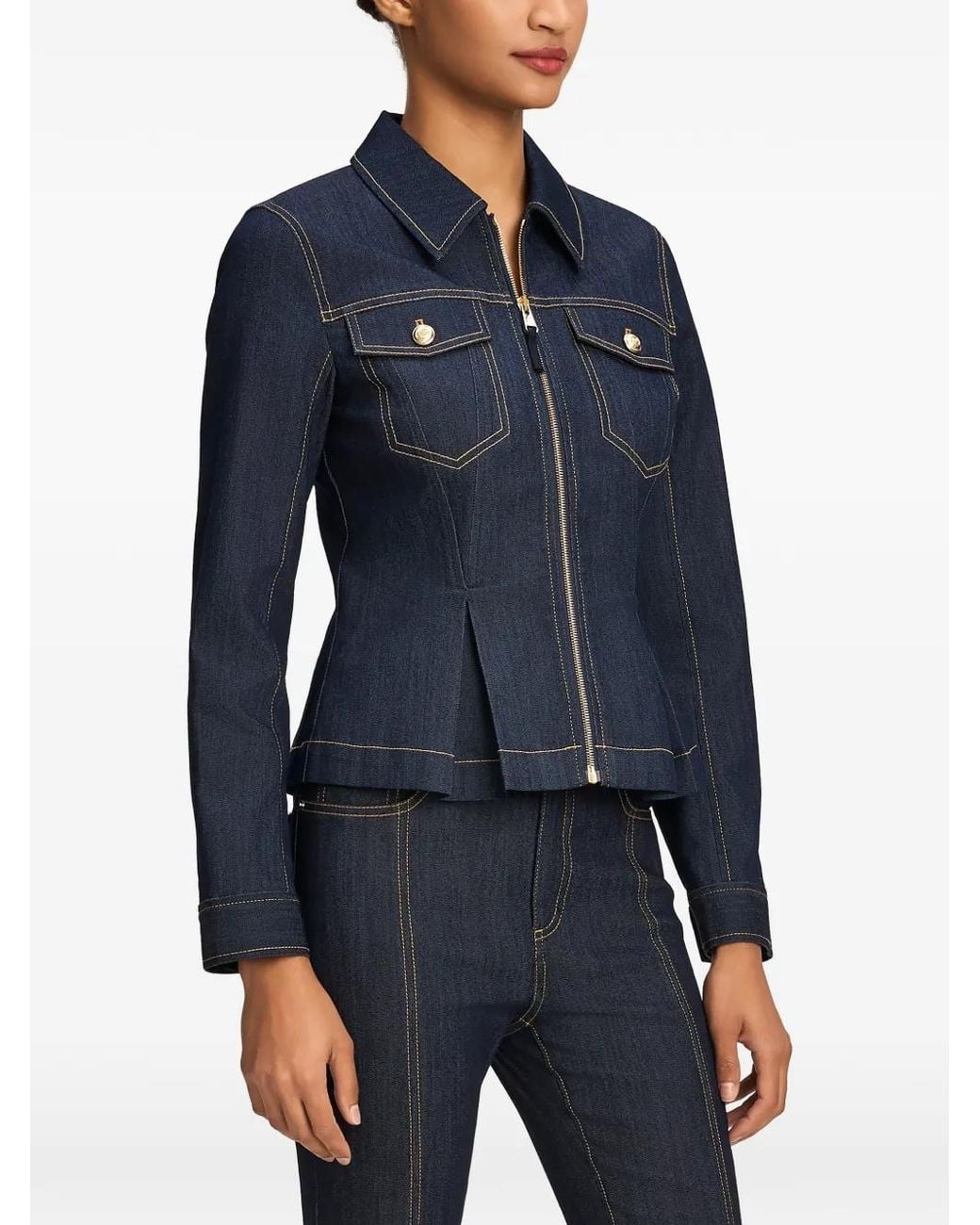 Cinq À Sept Blue Veste Kaiya Plissée