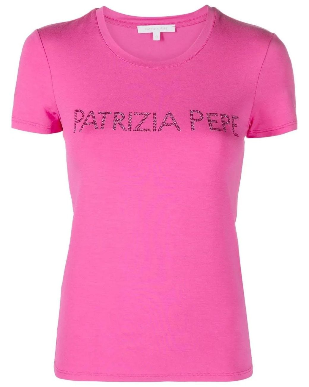 Patrizia Pepe Pink Essential Logo-Print T-Shirt
