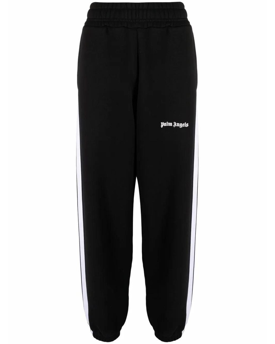 Palm Angels Black Logo-Print Track Pants