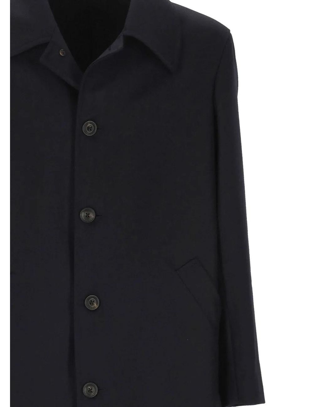 L.b.m. 1911 Black Buttoned Coat for men