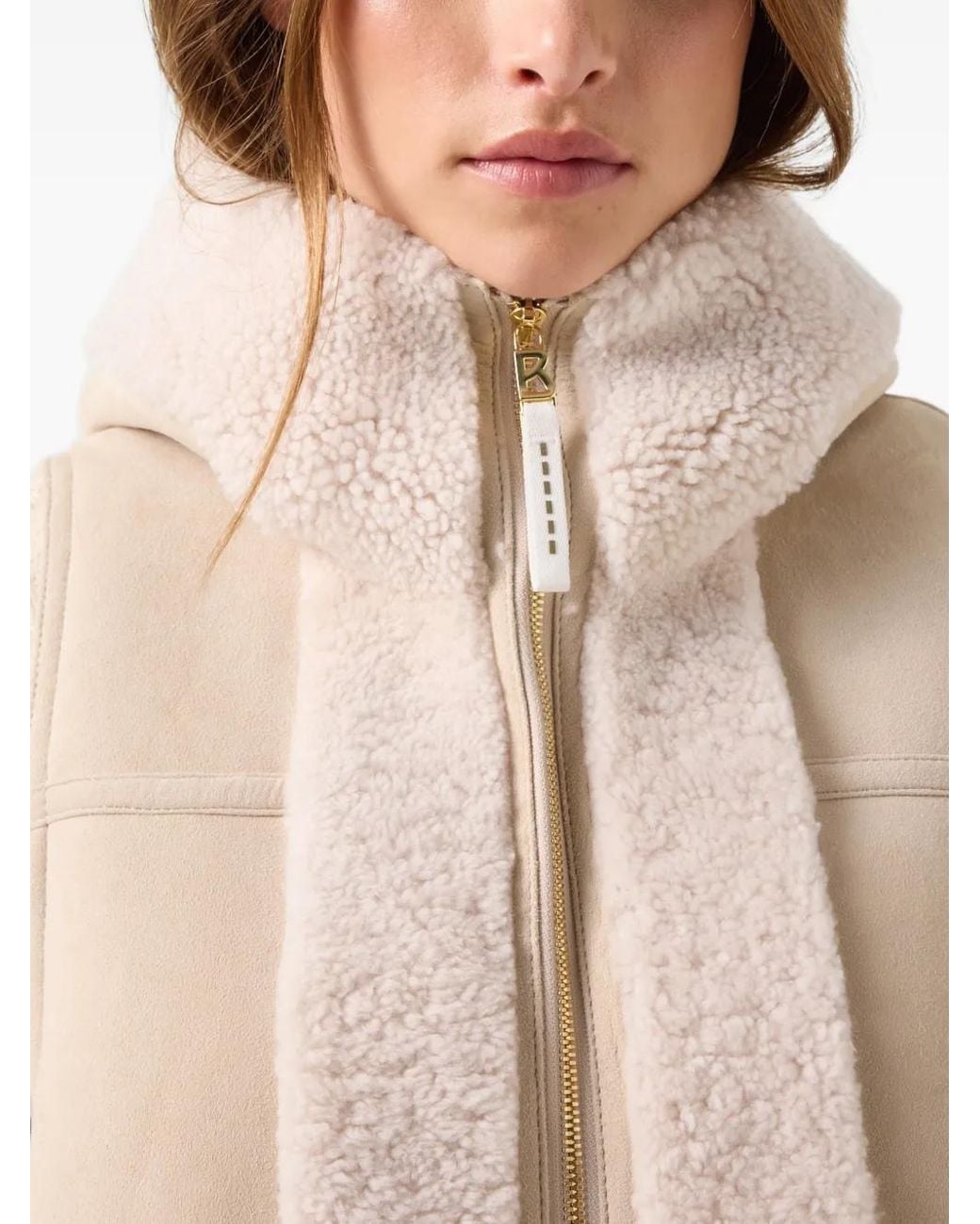 Bogner Natural Lona Shearling-Trim Gilet