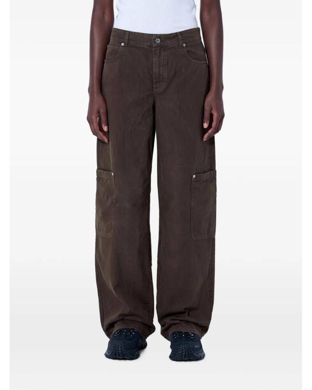 Moncler Brown Patch-Pocket Trousers