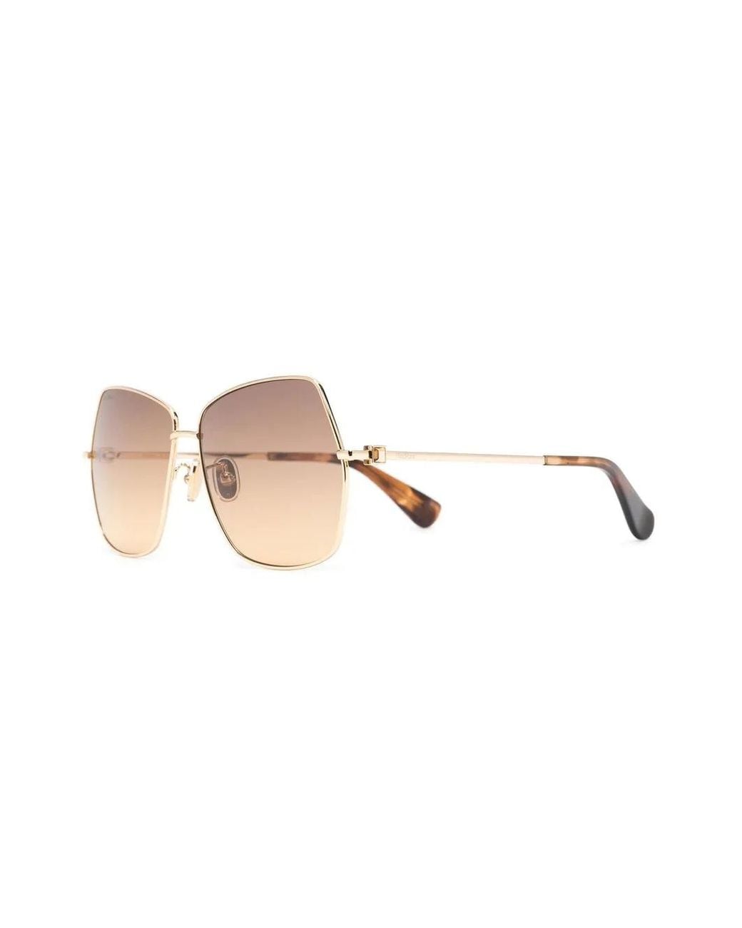 Max Mara Eyewear Natural Oversize-Frame Gradient-Lens Sunglasses