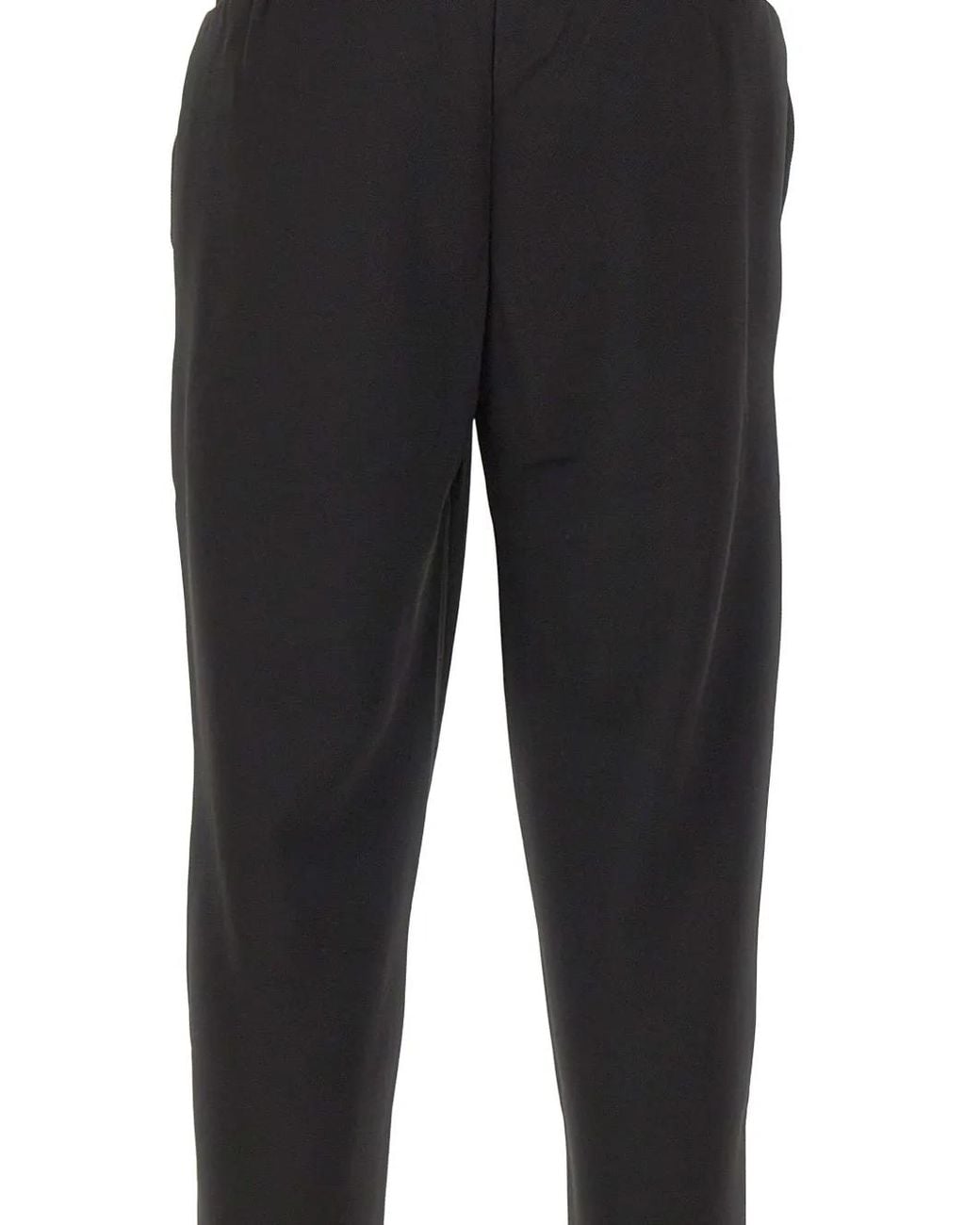 EA7 Black Logo-Patch Track Pants for men