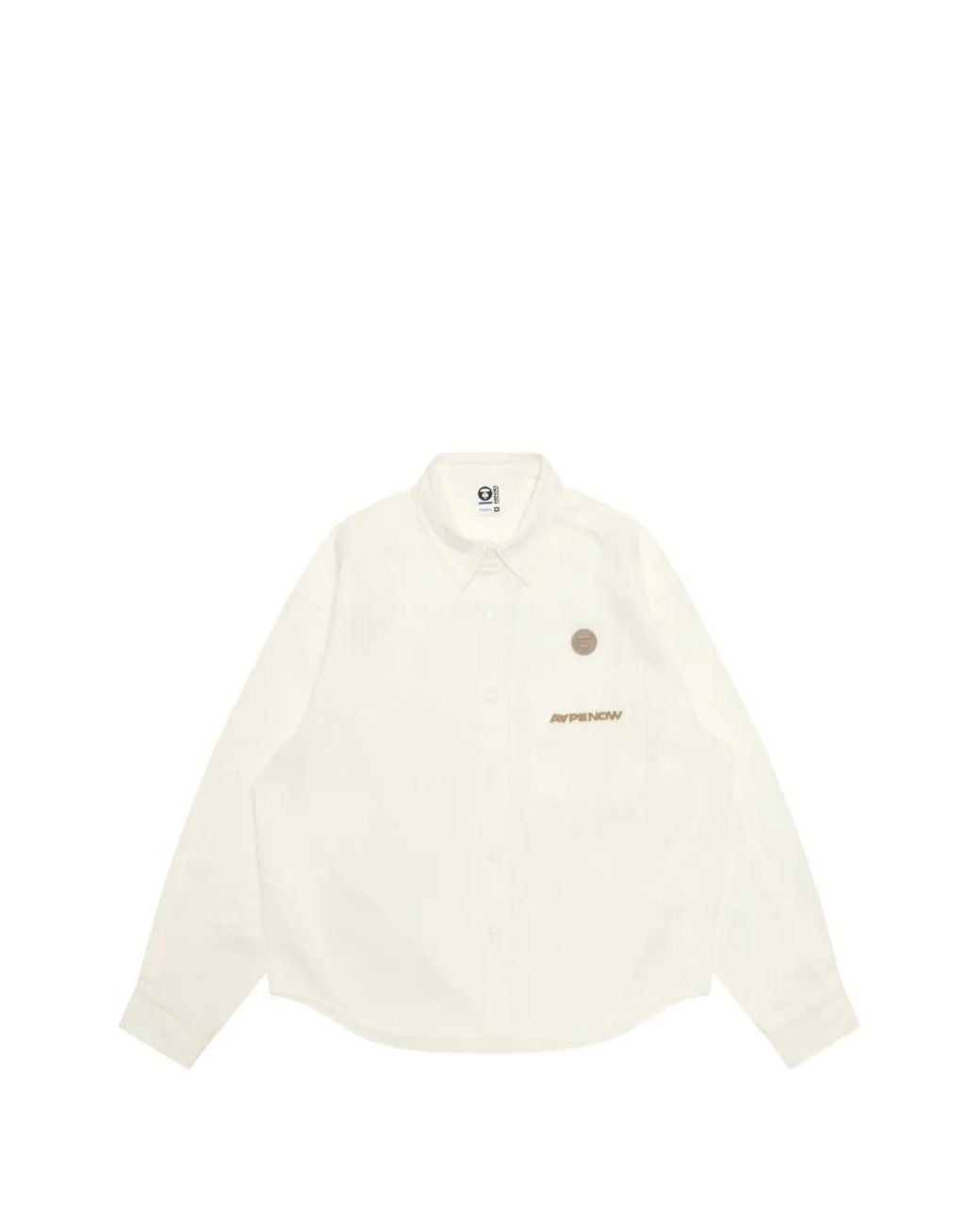 Aape By A Bathing Ape White Logo Cotton Shirt for men