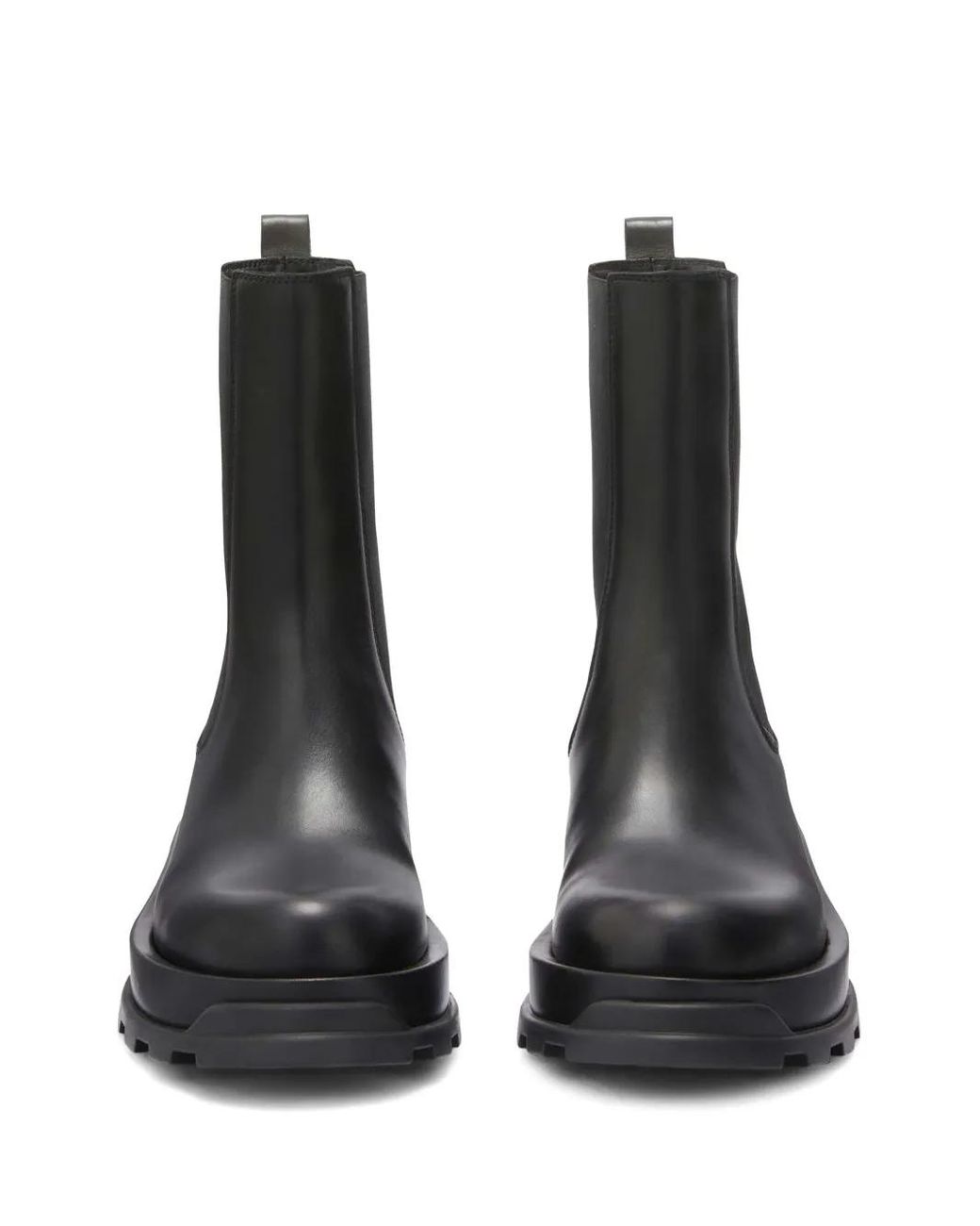 Jil Sander Black Leather Chelsea Boots