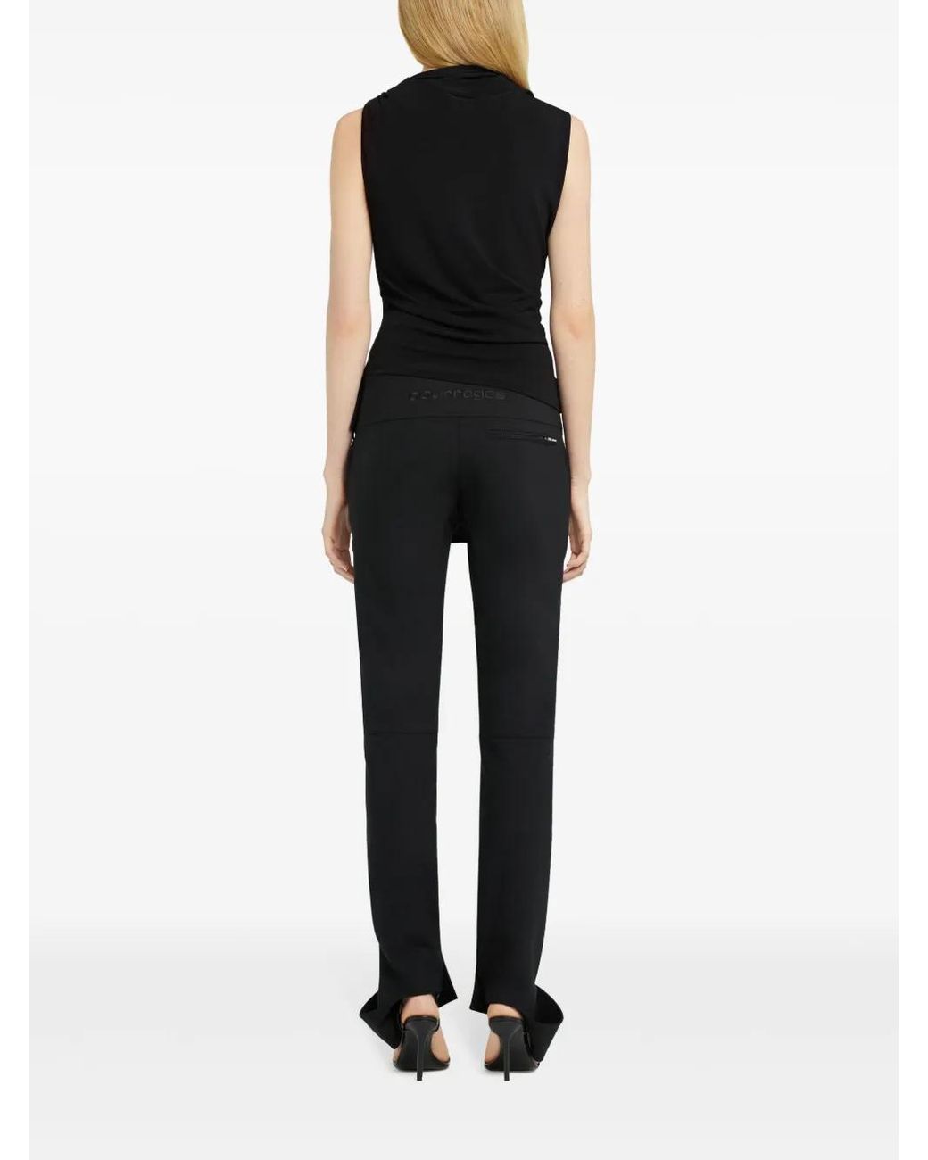 Courreges Gedrapeerde Tankop in het Black