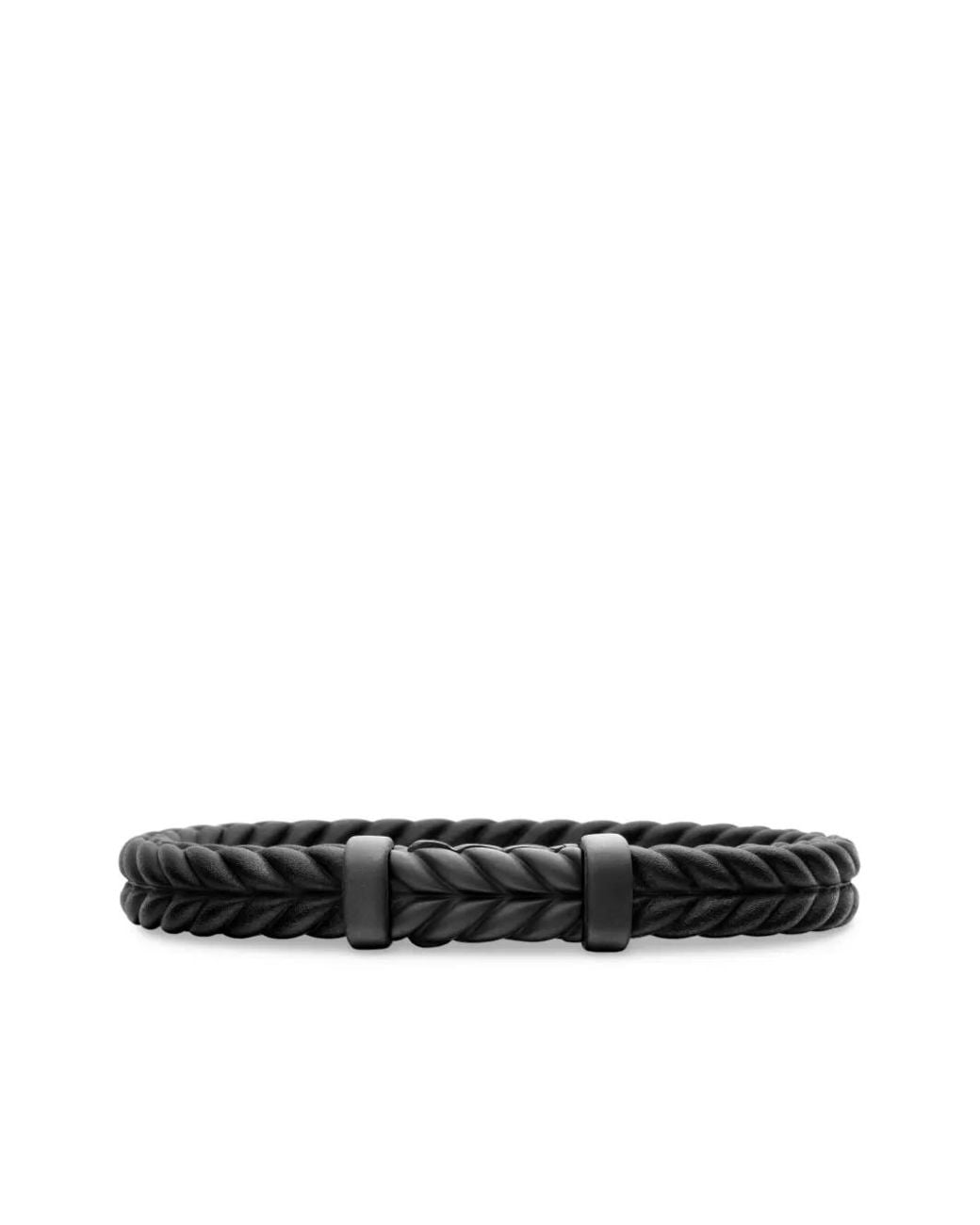 David Yurman Black Chevron Braided Bracelet for men