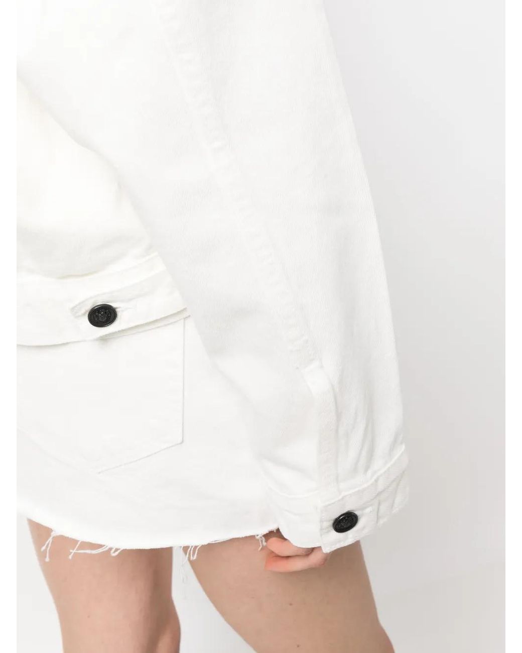 SLVRLAKE Denim White Detroit Cotton Denim Jacket