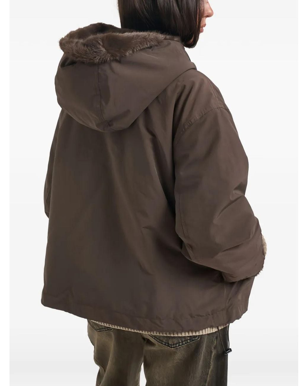 Weekend by Maxmara Black Reversible Hooded Jacket