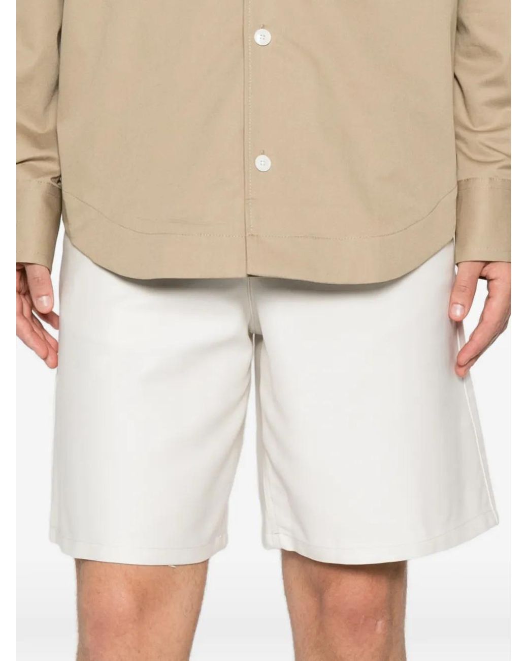 A.P.C. White Andy Bermuda Shorts for men