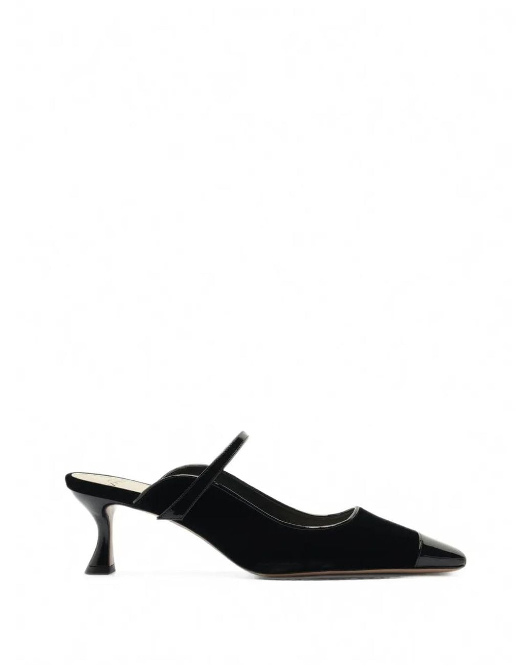 Alexandre Birman Black Tita Wave Patent-Toe Mules