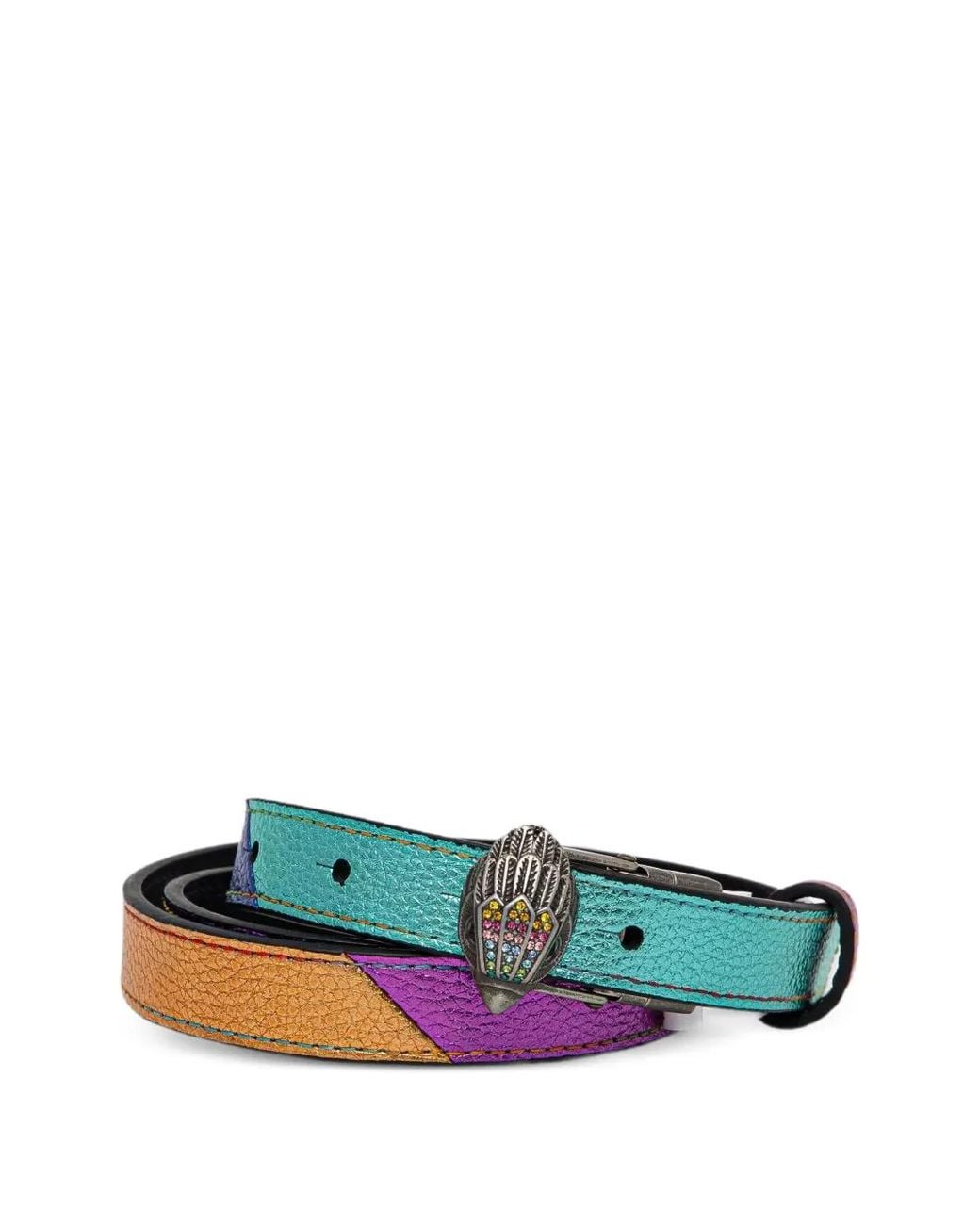 Kurt Geiger Blue Eagle Metallic Leather Belt