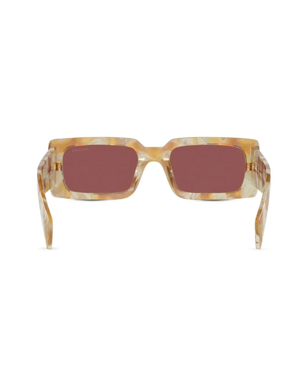 Prada Pink Prada Pr A07S Rectangle Frame Sunglasses
