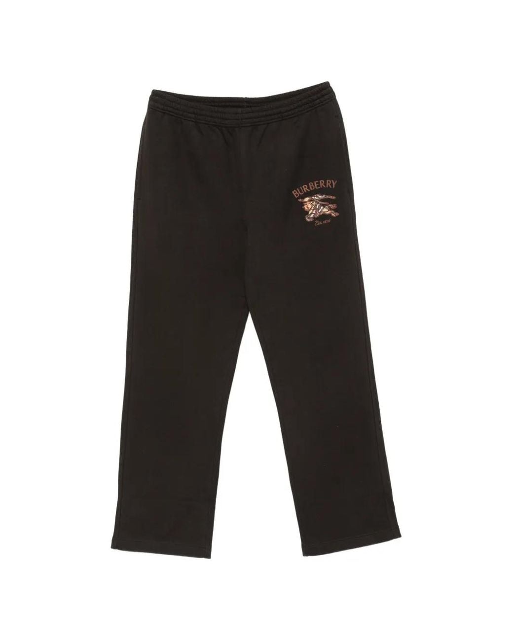 Burberry Black Logo-Embroidered Track Pants for men