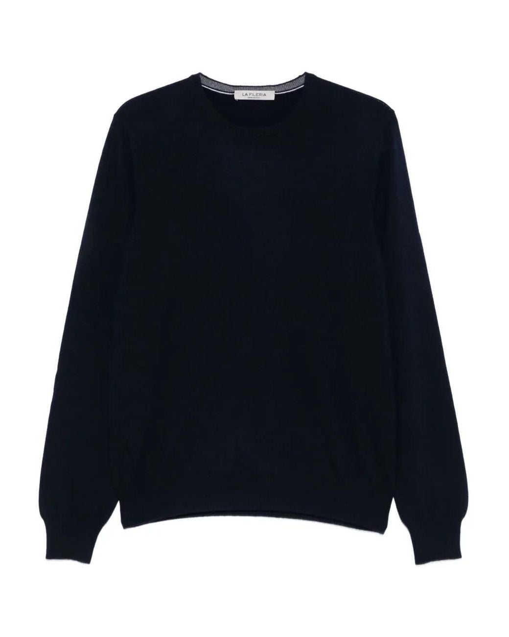 Fileria Blue Crew-Neck Cashmere Sweater for men