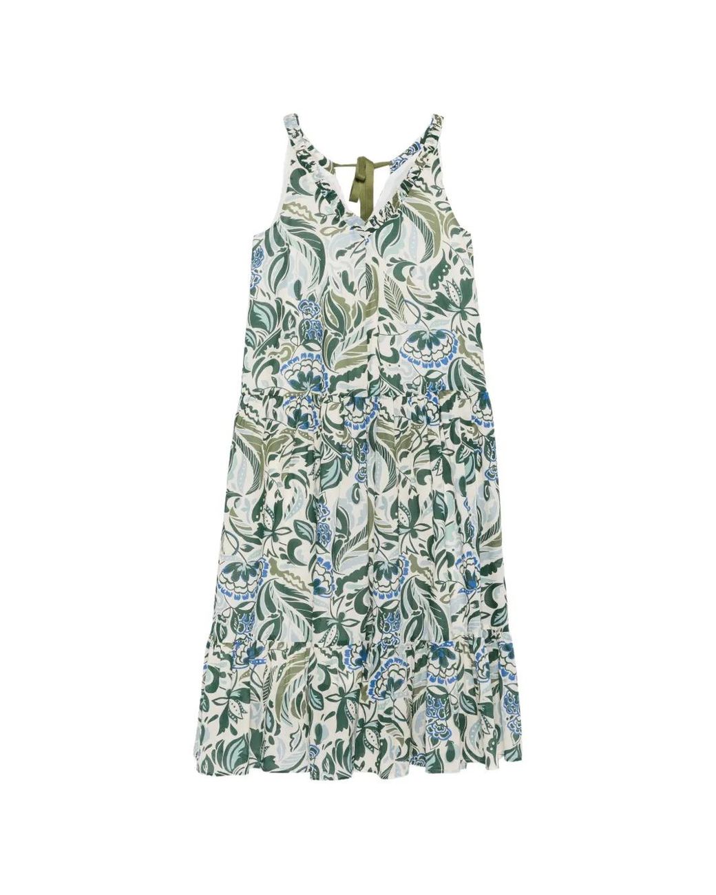 iBlues White Floral-Print Midi Dress