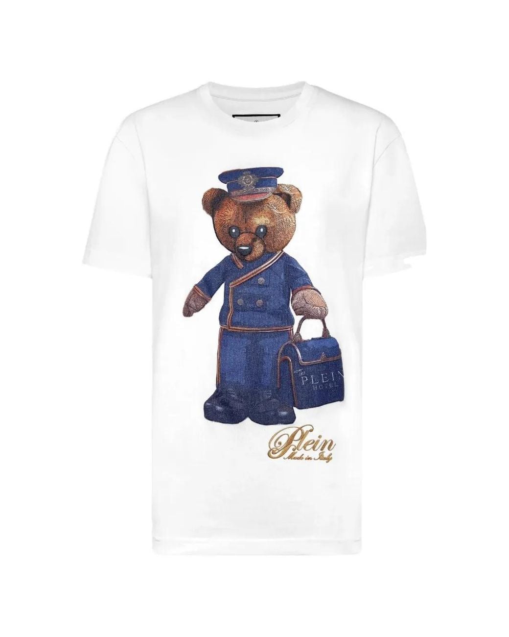Philipp Plein Blue Fit Teddy Doorman T-Shirt
