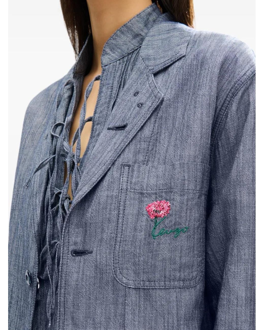 Blazer Tulip KENZO de color Gray