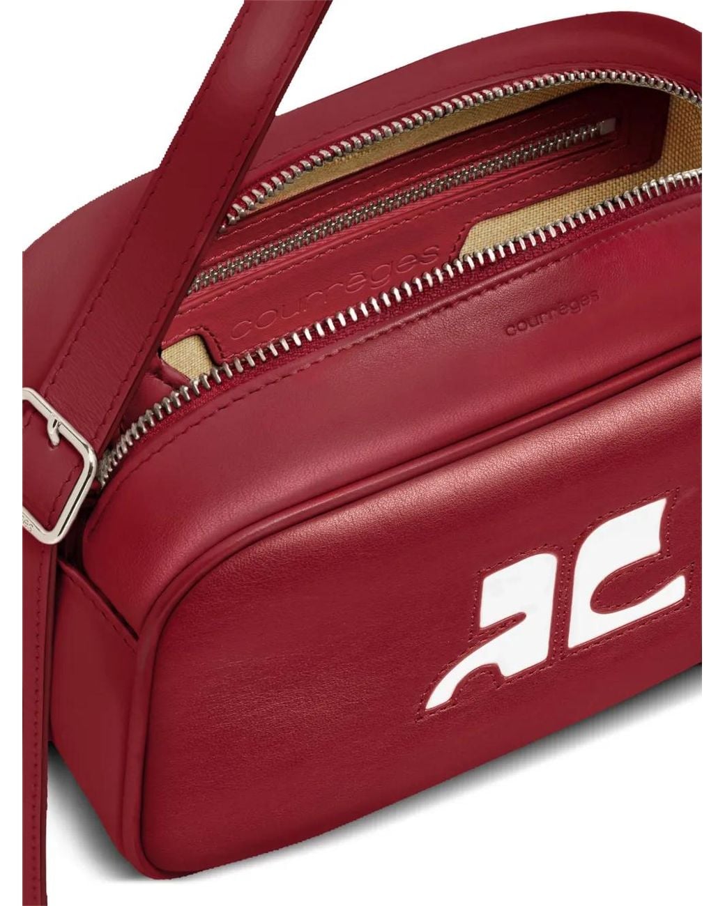 Courreges Red "Reedition" Camera Bag