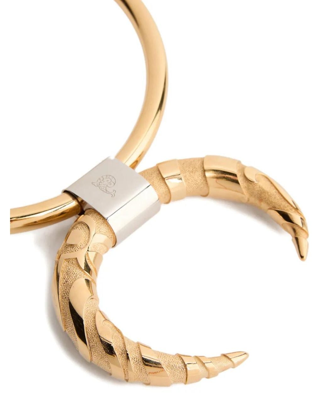 Emilio Pucci Metallic Horn-Textured Necklace