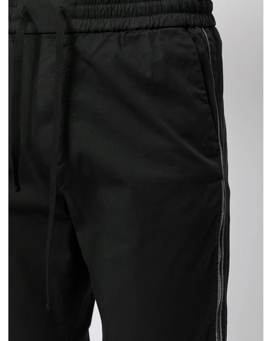 Iceberg Black Elasticated-Waist Cotton-Blend Track Trousers for men