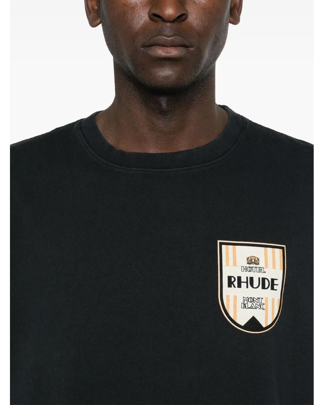 Rhude Black 'Mont-Blanc Hotel T-Shirt T-Shirt for men