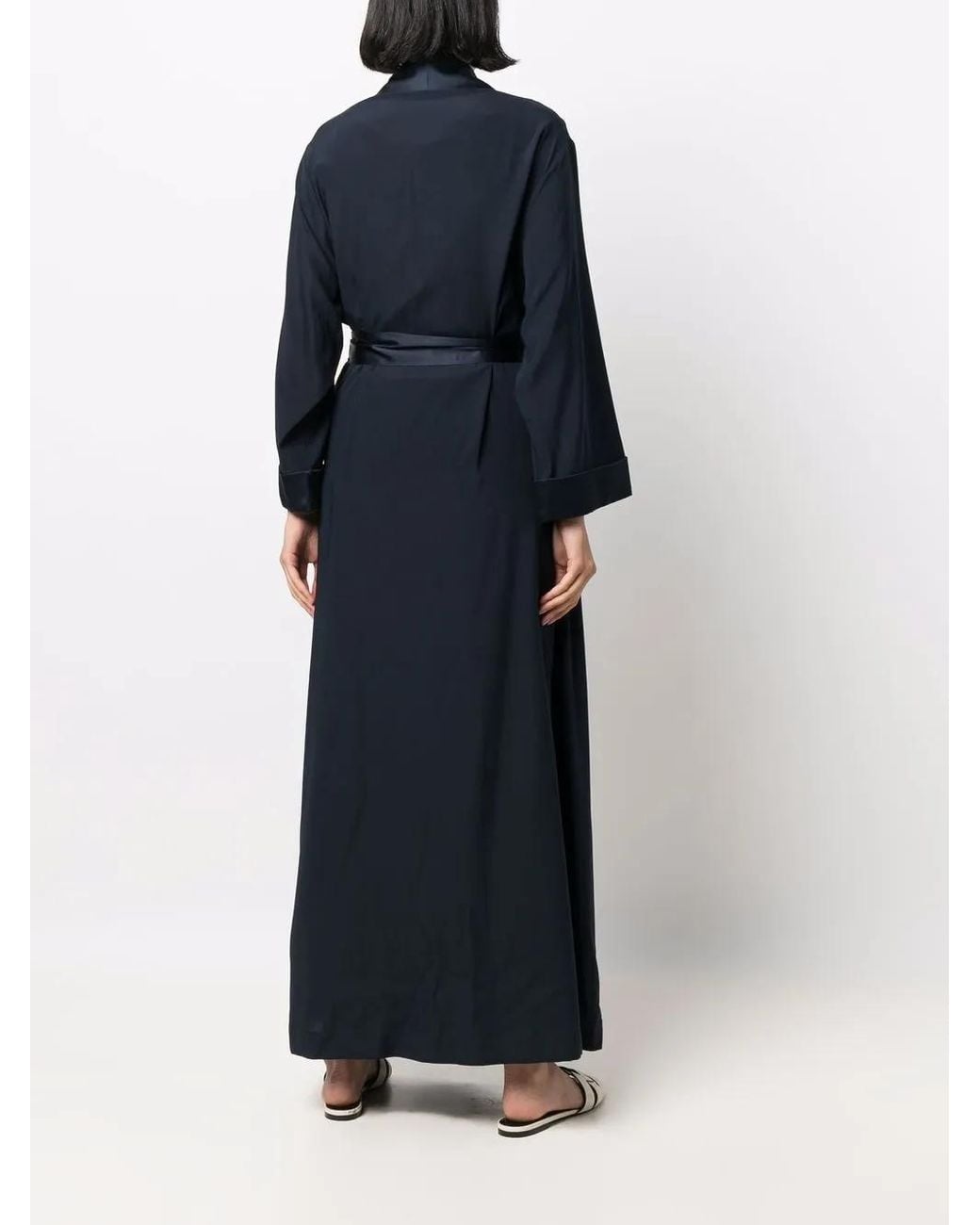 Ermanno Scervino Blue Robe-Style Maxi Dress