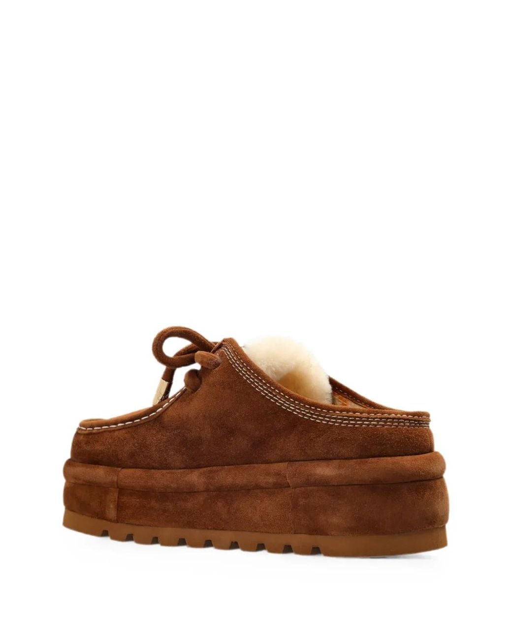Naked Wolfe Brown Blizzard Suede Platform Sandals