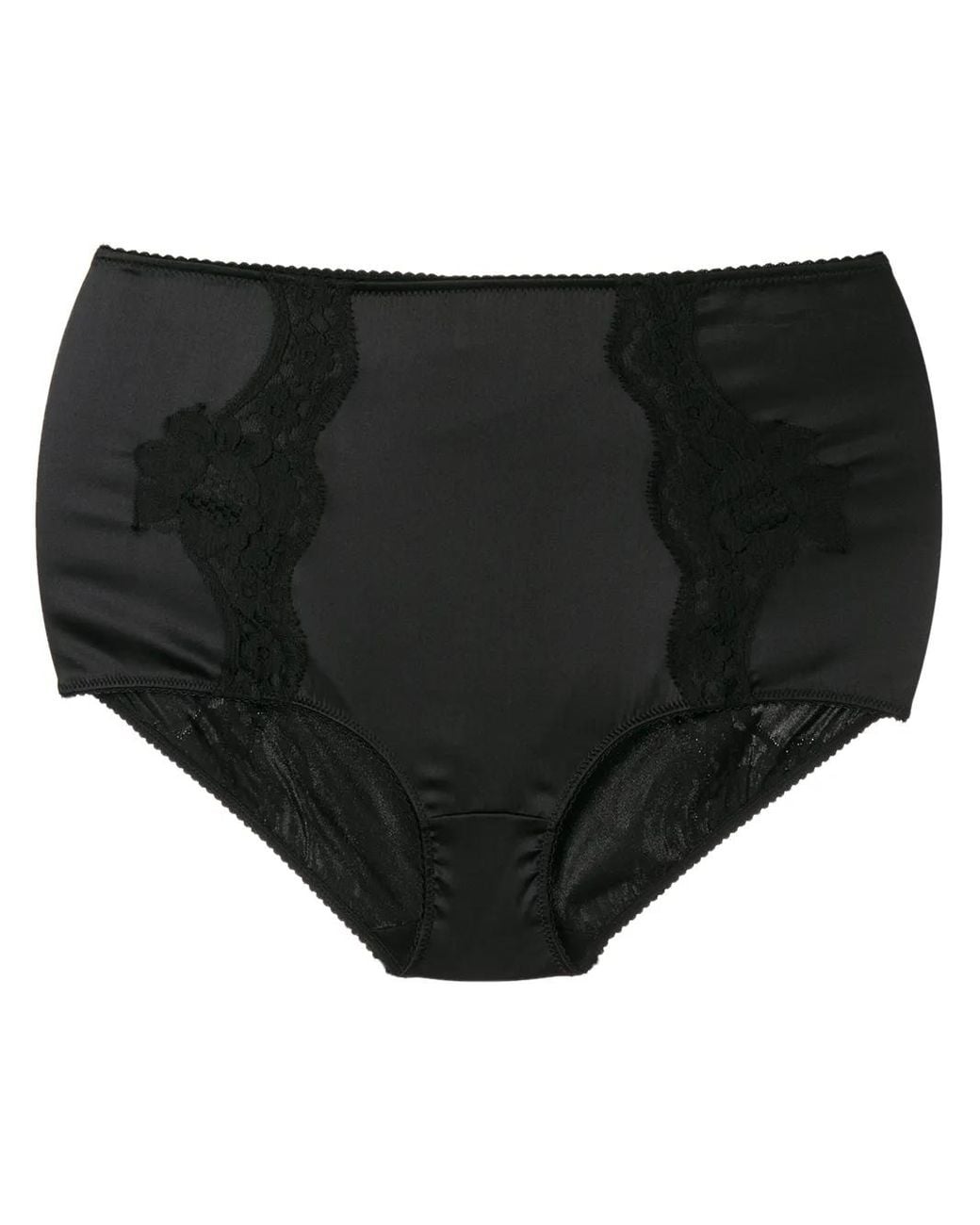 Dolce & Gabbana Black Dolce&gabbana High Waist Lace Briefs