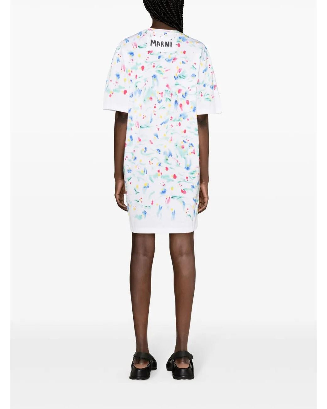 Marni Blue Dress Flowers