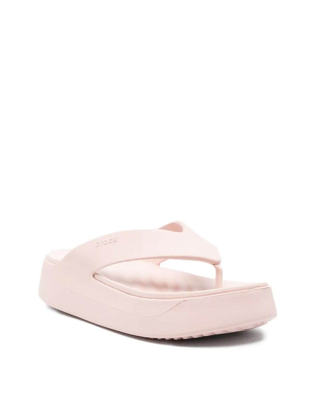 CROCSTM Pink Getaway Platform Thong Slides