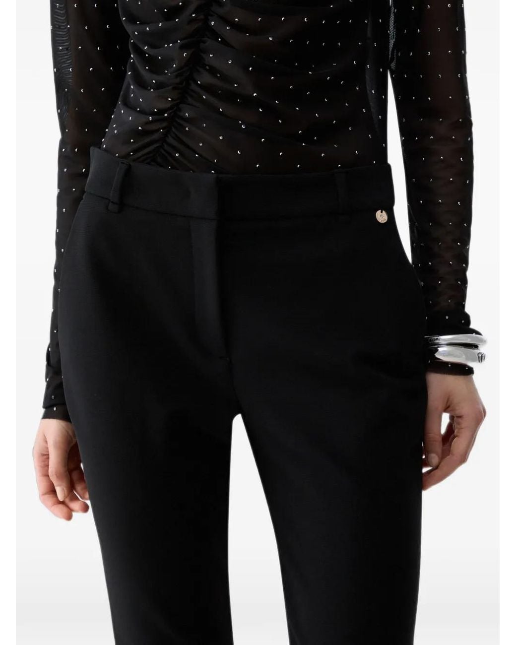 Liu Jo Black Ottoman Cigarette Trousers