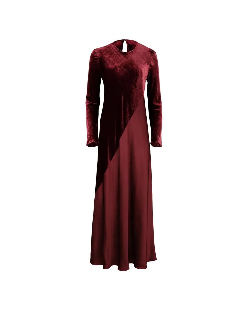 Antonelli Red Talco Velvet-Panelled Dress