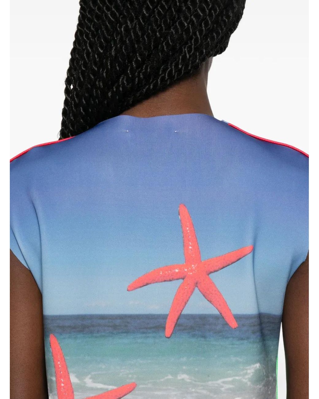 The Artistylist Blue Turtle-Print Mini Dress