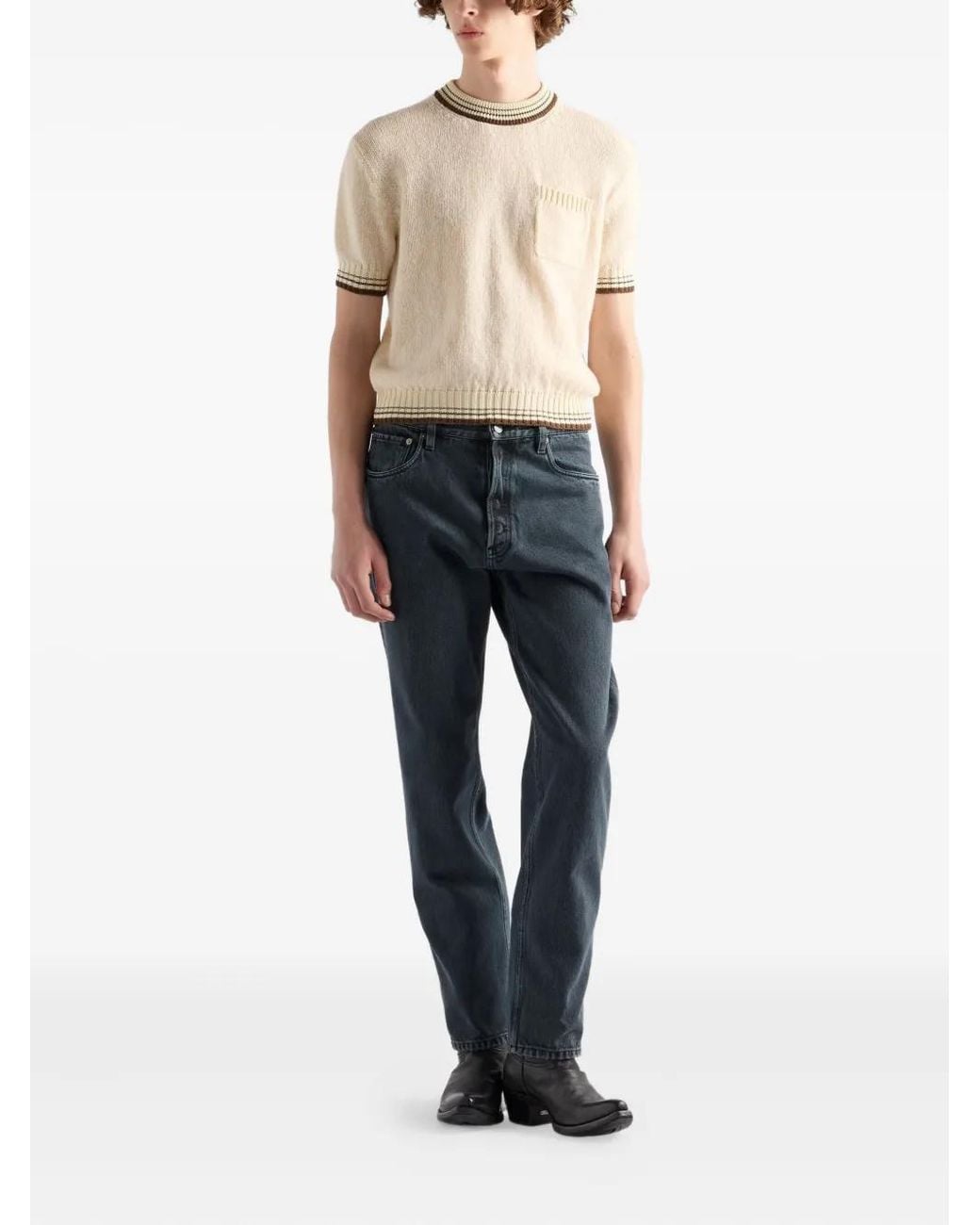 Prada Blue Over-Dyed Jeans for men