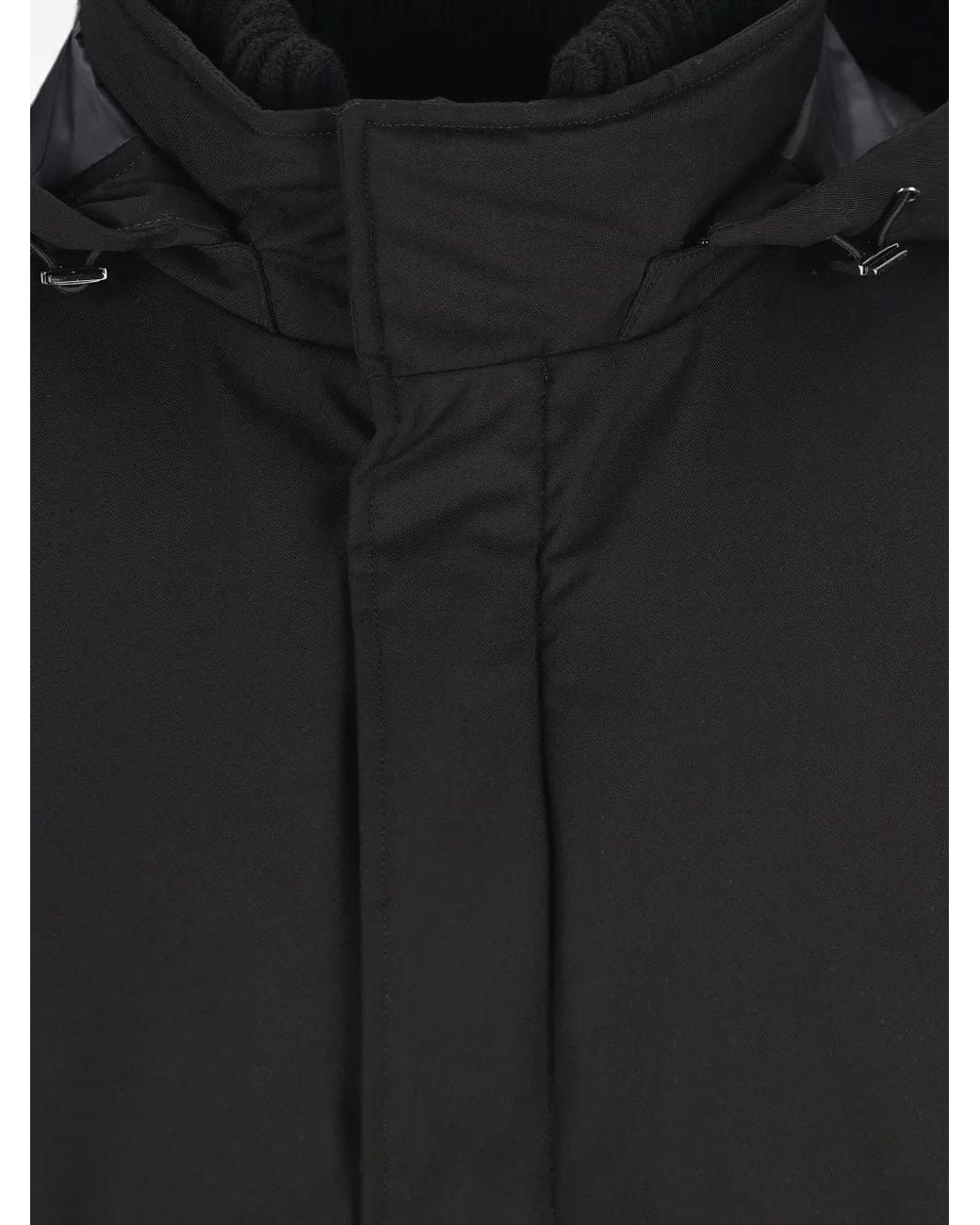 Herno Black Hooded Jacket for men