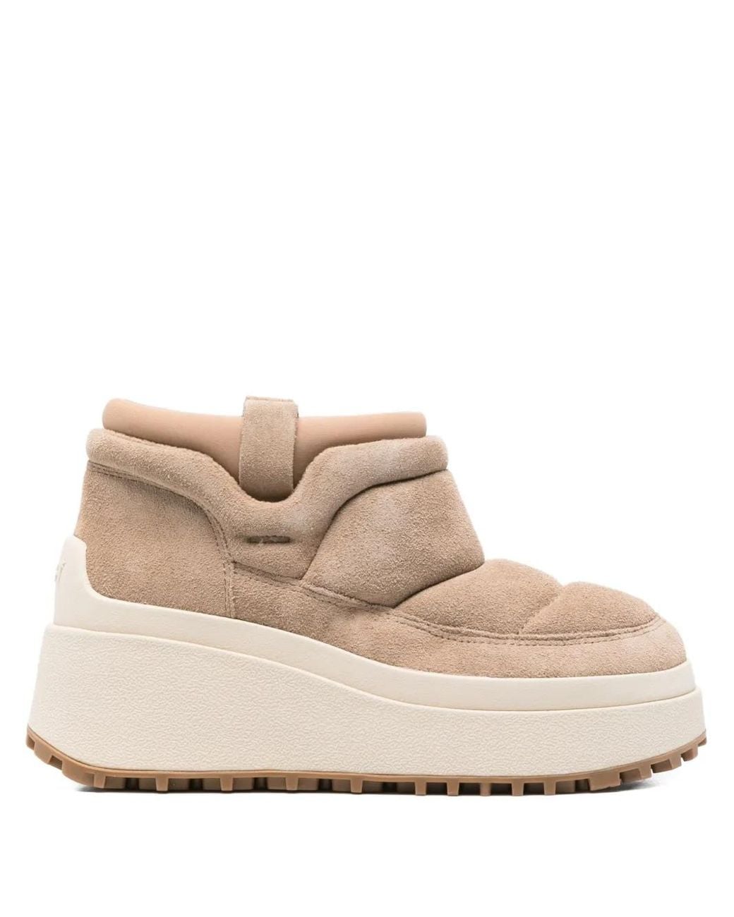 Ash Natural Padded Platform Boots