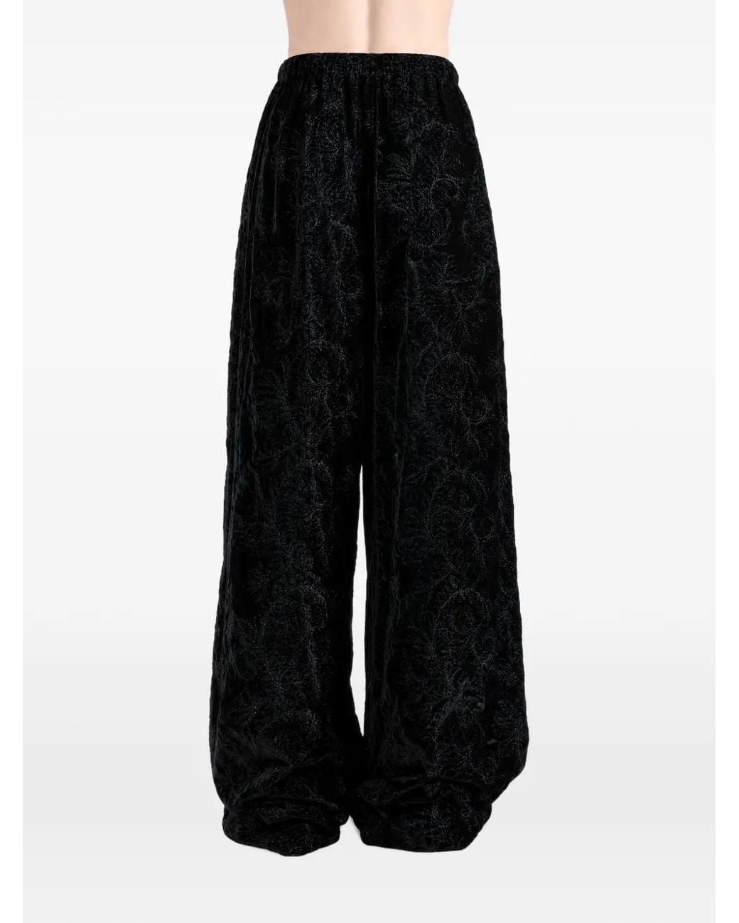 Ann Demeulemeester White Nevi Floral-Embroidered Trousers
