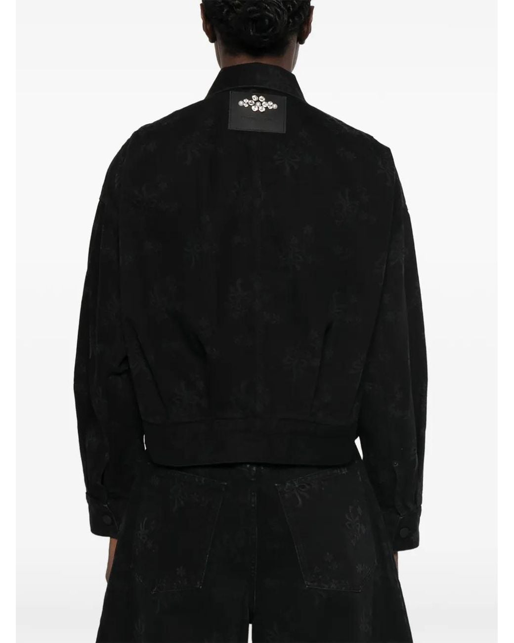 Simone Rocha Black Crystal-Embellished Jacket