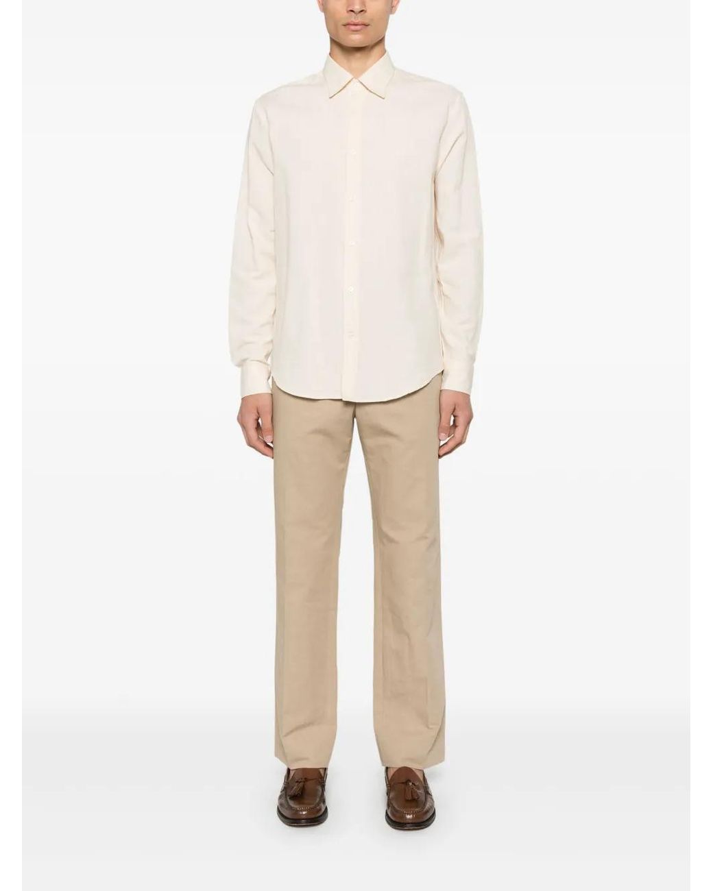 Fursac Natural Slub-Texture Trousers for men