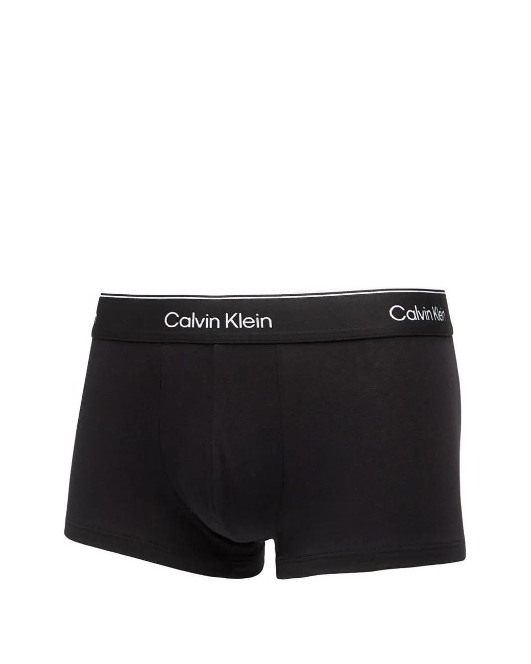 Calvin Klein Black Logo-Waistband Trunks Set Of Three for men