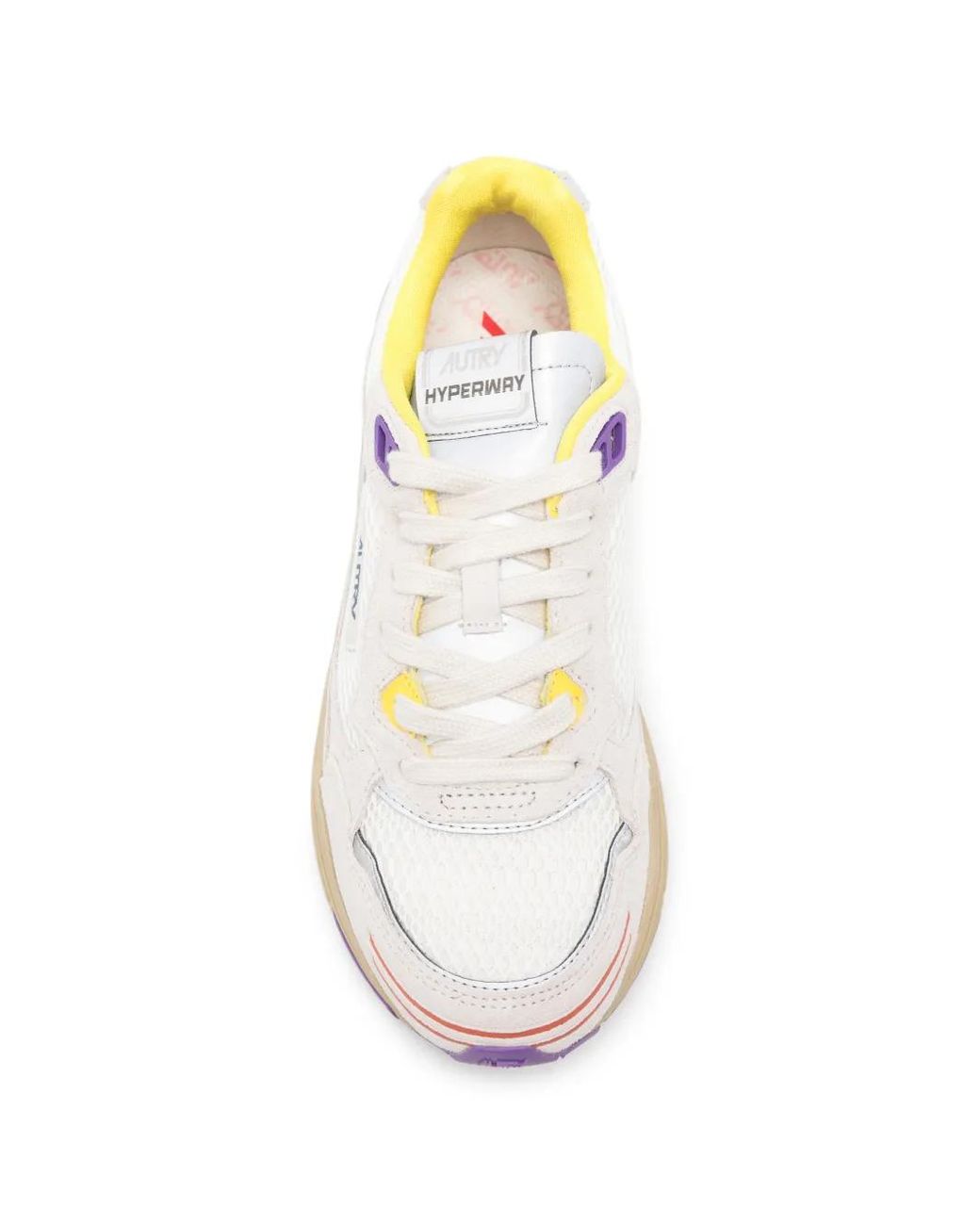 Autry White Hyperway Panelled Sneakers