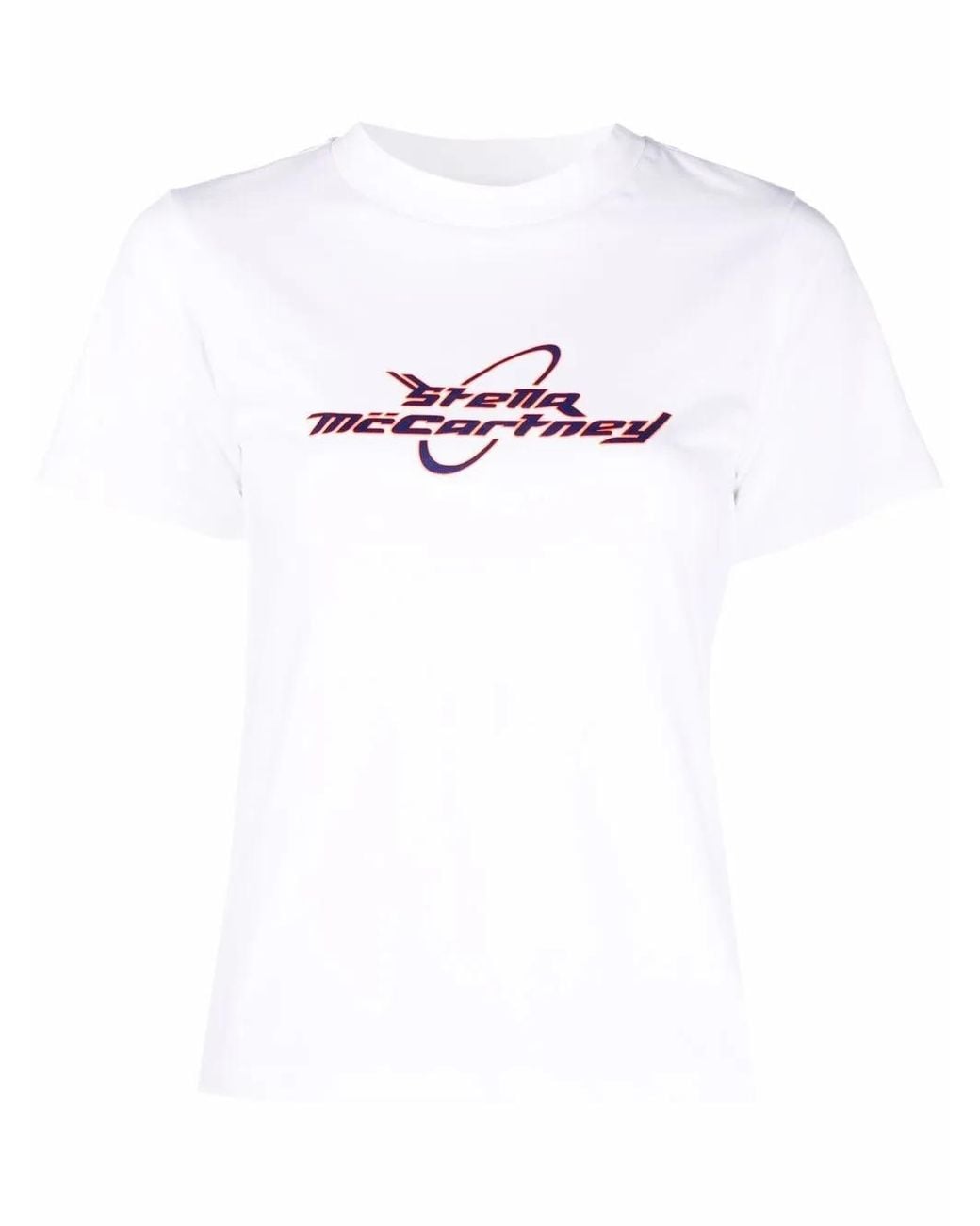 Stella McCartney White Logo-Print Short-Sleeve T-Shirt