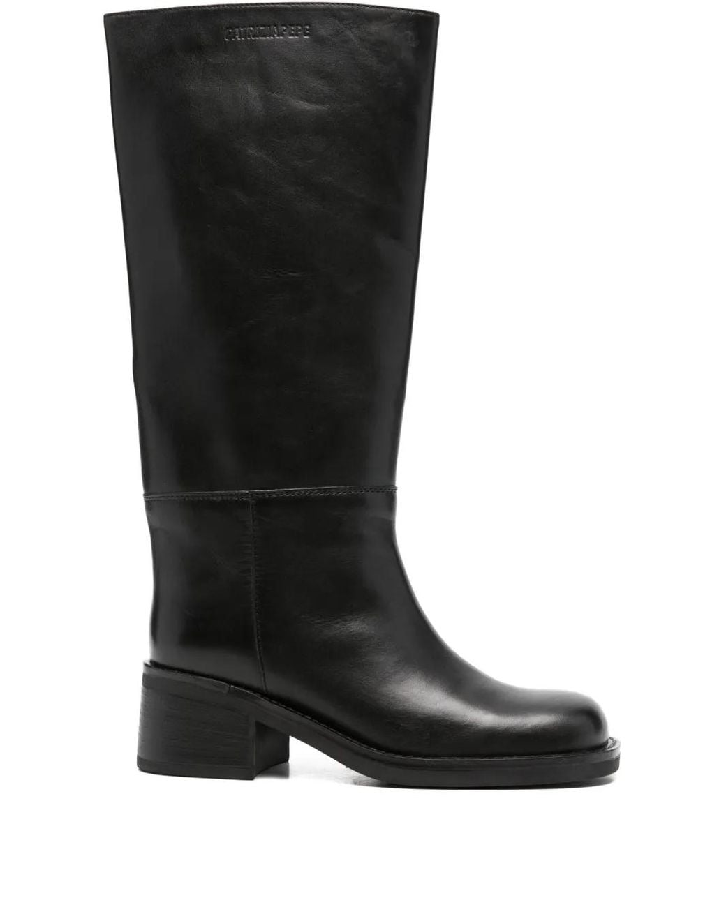 Patrizia Pepe Black Block-Heel Boots