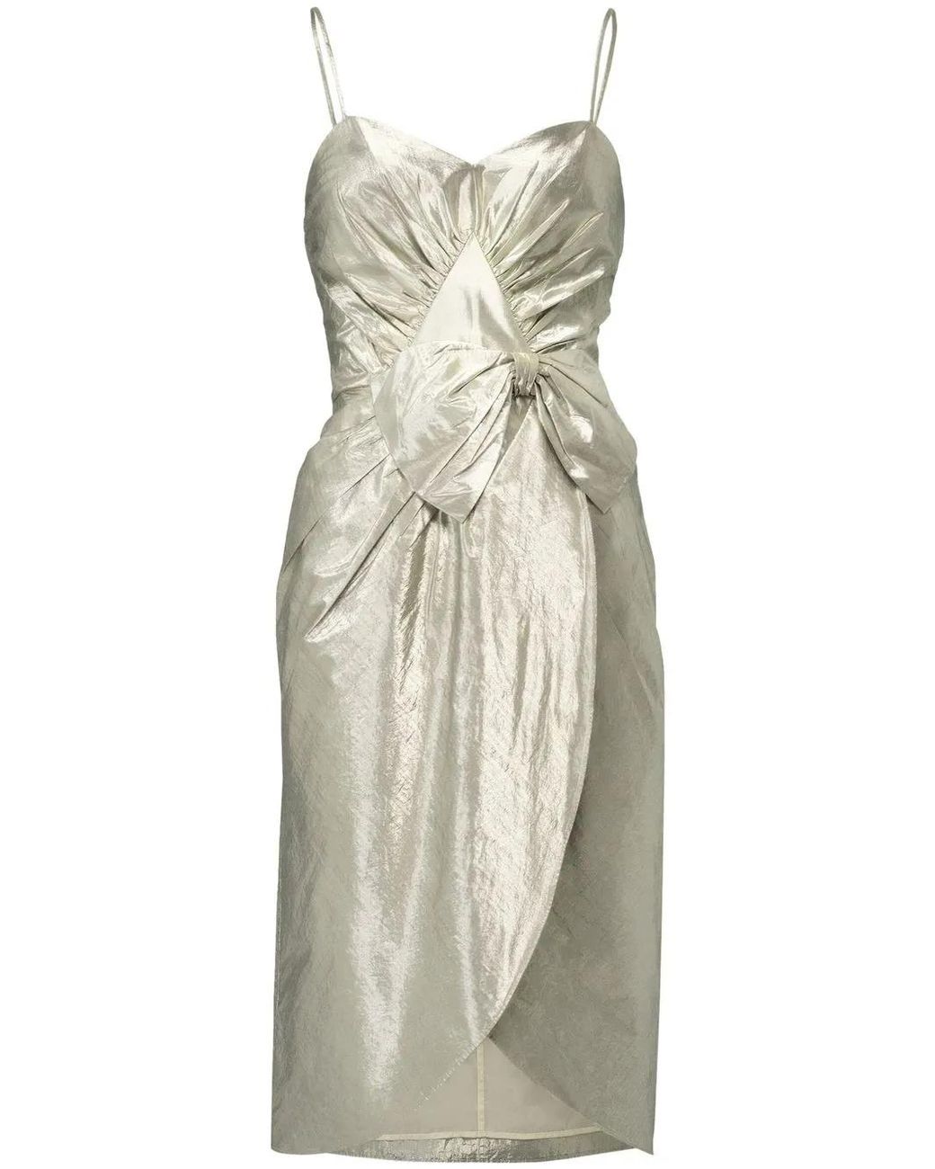 Maison Margiela Natural Lurex Fabric Knee-length Dress