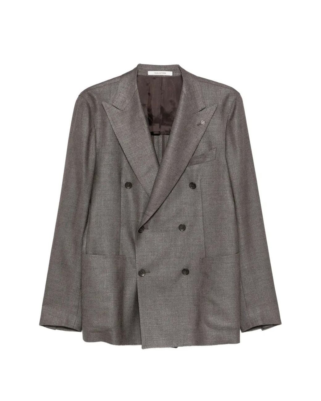 Tagliatore Gray Double-Breasted Blazer for men